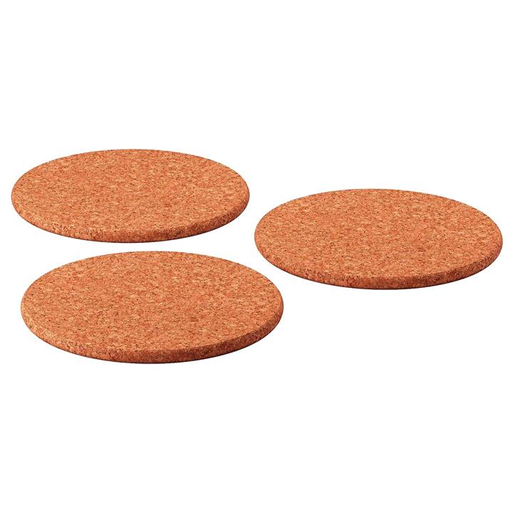 زیرقابلمه ای ایکیا مدل Trivet cork بسته 3 عددی